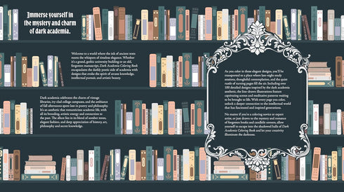 AVAILABLE 10/07 - DARK ACADEMIA COLORING BOOK - EDITORS OF CHARTWELL BOOKS
